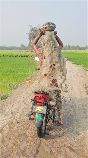 Where did the helmet go from the motorcycle?