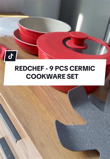 Redchef 9-Piece Ceramic Cookware Set for Your Kitchen