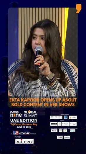WATCH: Ekta Kapoor opens up about bold content in her shows at the News9 Global Summit. . . . . . . #ektakapoor #balajitelefilms #altt #altbalaji #bollywood #entertainment #ott #news9globalsummit #dubai | NEWS9