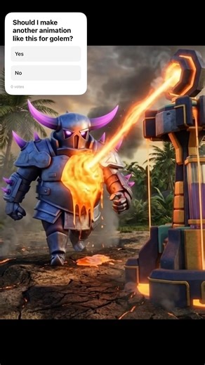 Inferno tower vs golem #golem #clashroyale #clashofclans #animation