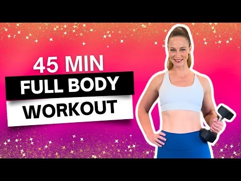 45 MIN FIERCE FULL BODY AT HOME WORKOUT WITH WEIGHTS | Week 3, Day 1