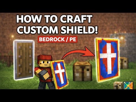 How to Make CUSTOM SHIELDS in Minecraft Bedrock! 🛡️ || Tutorial 