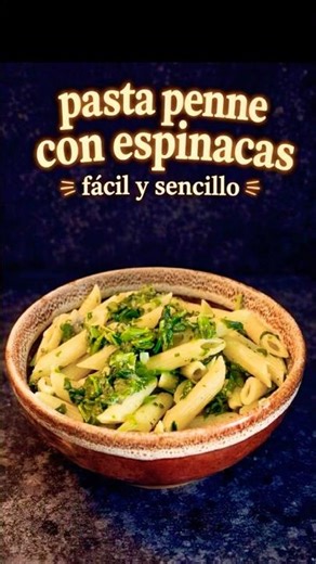 Easy penne pasta with spinach recipe #recipe