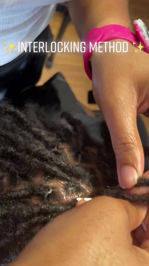 Interlocking method 😩🤞🏽 #interlocking #loc #tutorial #loctutorial #interlock #locs #dreadlocks #turnt #locstylist #hair #locsjourney