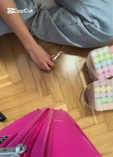 Restocking Colorful Chalk: ASMR Crunching Sounds