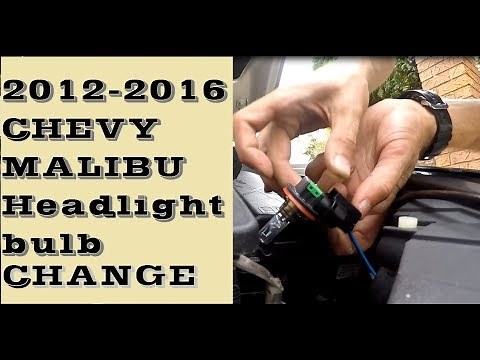 How to change, replace Headlight Bulb in 2012–2016 Chevrolet Malibu