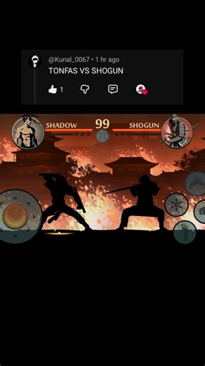Shadow fight 2 || Tonfas vs Shogun #shorts