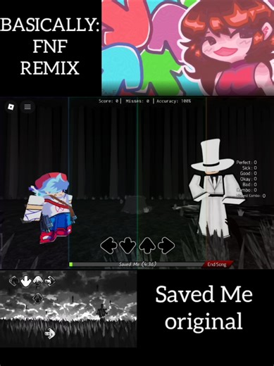 FNF: Saved Me | Basically: fnf remix - Roblox #fridaynightfunkin #fnf #music #fyp #roblox