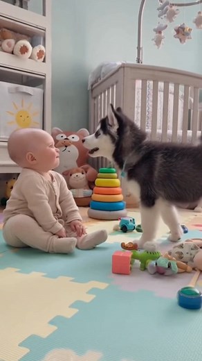 2.3M views · 16K reactions | When the puppy and baby team up... to...