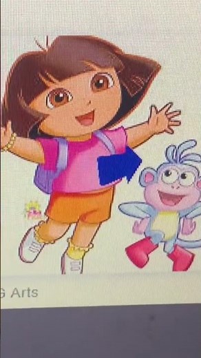 Blue cursor clicks on dora