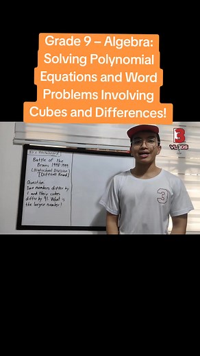 Grade 9 Algebra: Polynomial Equations and Word Problems