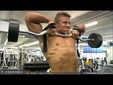 Brock Cunico Works Traps and Shoulder with Upright Rows
