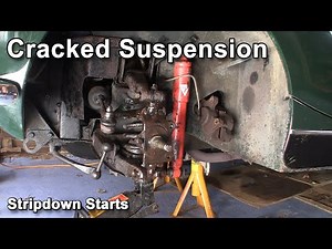 Starting the replacement of the cracked MG Midget front suspension lower arm