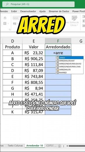 ATTENTION: The AMAZING TECHNIQUE to ROUND MULTIPLES of 10 in Excel! WATCH NOW! #excel #tips