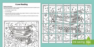 I Love Reading Collaborative Colouring Activity Pack
