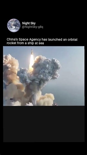 China's Space Agency has launched an orbital rocket from a ship at sea