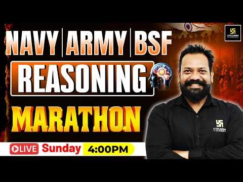 Navy, Army, & BSF Reasoning | Live Sunday @ 4:00 PM | Harsh Sir | Utkarsh Classes