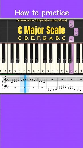 How to practice major scales on piano