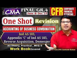 IND AS 103 , Appendix C, Demerger, Reverse Acquisition | Revision CMA Final CFR CA/CMA Santosh Kumar