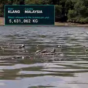 Interceptor 005, also known as Neon Moon 1, adopted by Coldplay, is catching trash in Klang, Malaysia. 🇲🇾 This is our first deployment of the third-generation Interceptor updated for efficiency, quicker production, and, therefore, quicker scale up. | The Ocean Cleanup