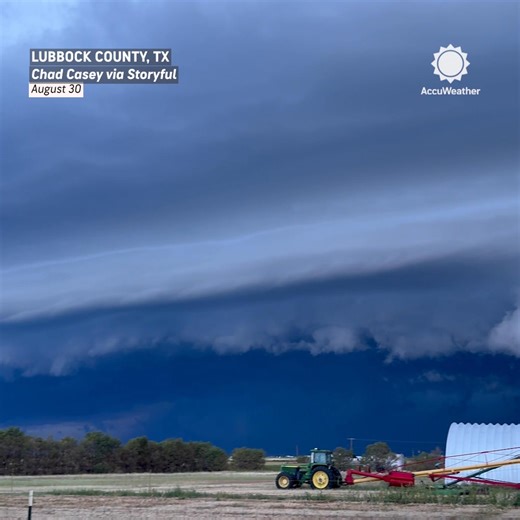 34K views · 1.4K reactions | A massive supercell towered over Lubbock County, Texas, as powerful storms brought strong winds and nonstop lightning to the area. ️ | AccuWeather | Facebook