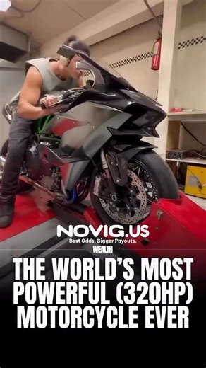 Wealth Office on Instagram: "The Kawasaki Ninja H2R is the most powerful production motorcycle on earth — built solely for closed-course speed, not the street. This track-only machine produces 320+ horsepower, weighs under 480 lbs, and uses a supercharger capable of spinning at 130,000 RPM. Kawasaki only built limited units for the public, pricing them at roughly $56,000 — and collectors have since driven resale values significantly higher. At full throttle, the bike is powerful enough to deform