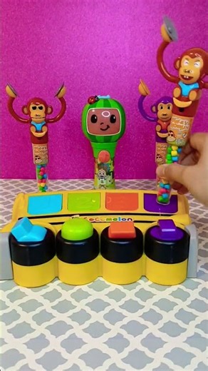 super unique and Fun colorful Cocomelon pop N play pals