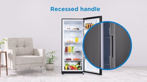 BLACK+DECKER 17 Cu. Ft. Convertible Freezer Refrigerator, Upright Freezer with Glass Shelves, ENERGY STAR rated, Frost Free, BUC1700XS, Stainless Look