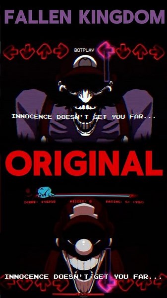 FNF Mario’s Madness Powerdown Fallen Kingdom VS Original Animation Comparison!