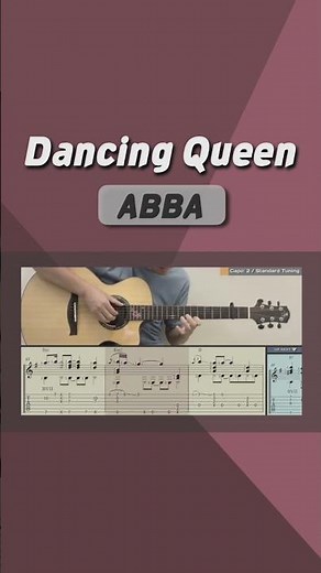 Dancing Queen / ABBA (Guitar) #guitartab #guitar #fingerstyleguitar #fingerstyle