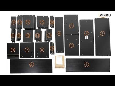 VINGLI Wood Mobile File Cabinet Unboxing&Installation Tutorials