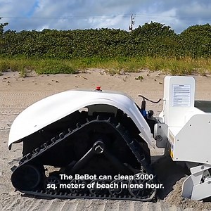 Did you know that the BeBot can clean up to 3,000 sq. meters of beach in one hour? That's about the size of 7 basketball courts! The BeBot, short for beach cleaning robot, is an eco-friendly device that’s specifically designed to clean and restore our coastlines without harming the environment. It's 100% electric, running on battery and solar power, so it releases zero harmful emissions. To learn more about the BeBot, which was designed by robotic engineers and deployed by Poralu Marine visit ht