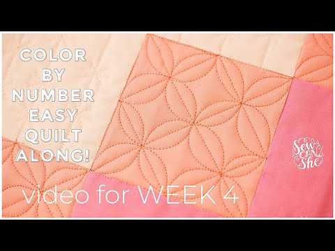 How to Quilt a ‘Gridded’ Orange Peel Design - Color by Number Quiltalong Week 4