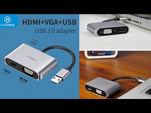 Hagibis USB 3.0 to HDMI VGA Adapter | 2in1 USB to HDMI Converter | 4K HD 1080P Multi-Display