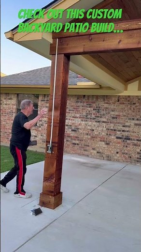 Gable Patio Build Almost Complete! Cedar Finish #dfwbuilder #homeaddition #texasbuilders #patio