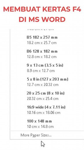 How to Set F4 Paper Size in Word