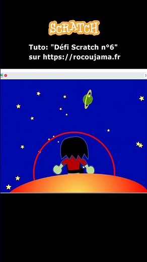 Animation Scratch: Voyage dans l'espace #scratch #college #programmer #espace #etoiles #clones
