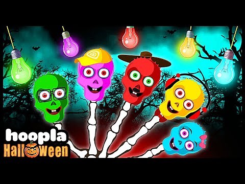 Learn Colors With Dancing Skeleton | Finger Family Song | Hoopla Halloween