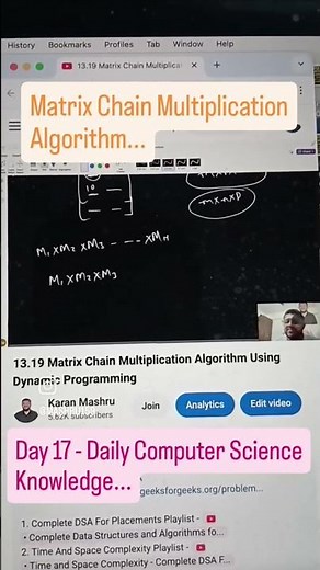 Matrix Chain Multiplication Algorithm Using Dynamic Programming #shorts #matrixchainmultiplication