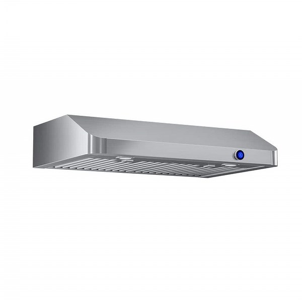Check The Home Depot's Q&A Before Buying: Throes 30 in. 600 CFM Ducted Under Cabinet Range Hood in Stainless Steel with 3-Venting Option, LCD Knob Control and LED Light