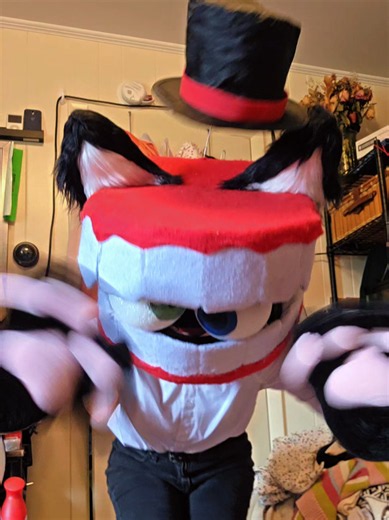 I FINALLY MADE EARS AND TAIL FOR CAINE!!!!!! people in the discord server saw this first, hehe....DISCORD 🔗 IN BIO!!!! #caine #tadccosplay #tadc #theamazingdigitalcircus #tadccaine