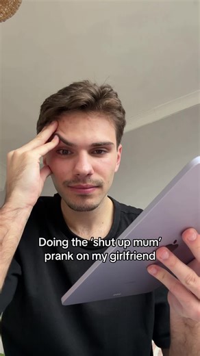 Doing the ‘SHUT UP MUM’ prank on my girlfriend. I don’t recommend 🤣🤣 #couplesprank #prank #couplescomedy #husbandandwifecomedy #shutupmom