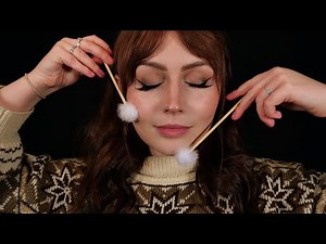 ASMR Visual Triggers For Sleep (Personal Attention) Face brushing, Measuring and Light Tracing