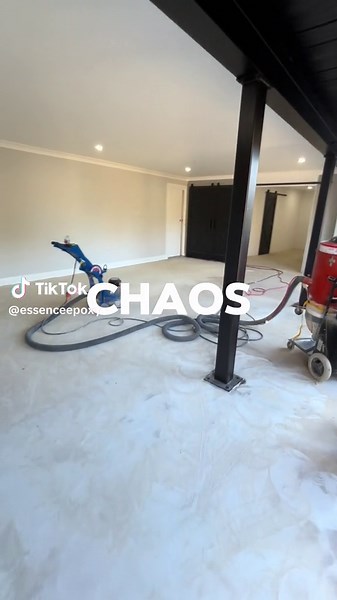 So much more peaceful with a clean and durable epoxy floor… #fyp #essenceepoxy #epoxy #epoxyresin #hometransformation