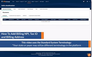 Add Billing NPI, Tax ID and Billing Address