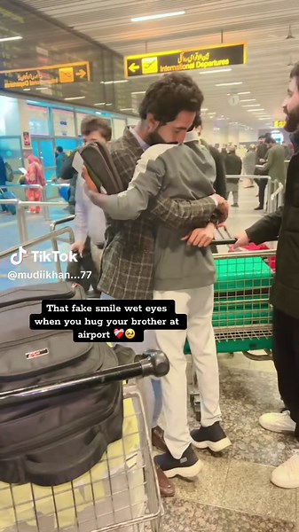 Emotional Airport Goodbye: Hugging My Brother