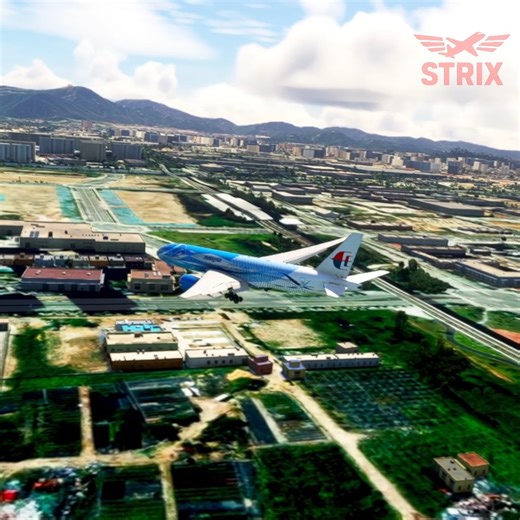 1.2K views · 21 reactions | Stunning Approach! Boeing 777 Landing at Macau International Airport | STRIX | Facebook
