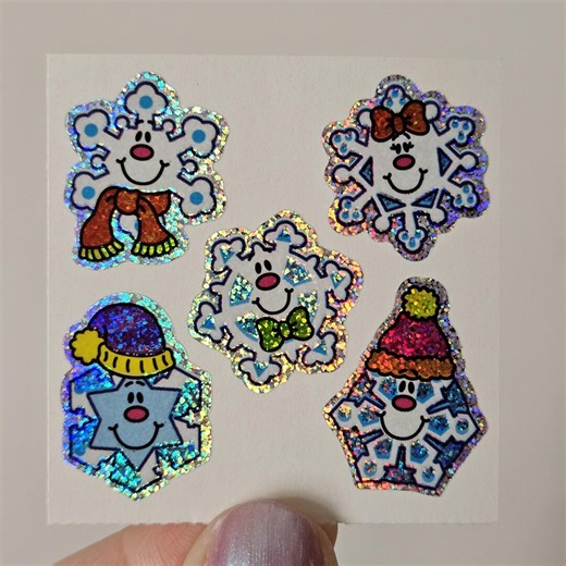 Vintage Snowflake Stickers: Prismatic, Carson Dellosa, 1990s, Retired, Winter Holidays, One Mod - Etsy
