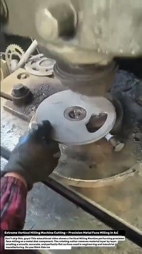 Extreme Vertical Milling Machine Cutting – Precision Metal Face Milling in Action!.