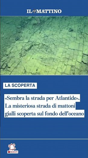 «Sembra la strada per Atlantide». La misteriosa strada scoperta sul fondo dell'oceano
